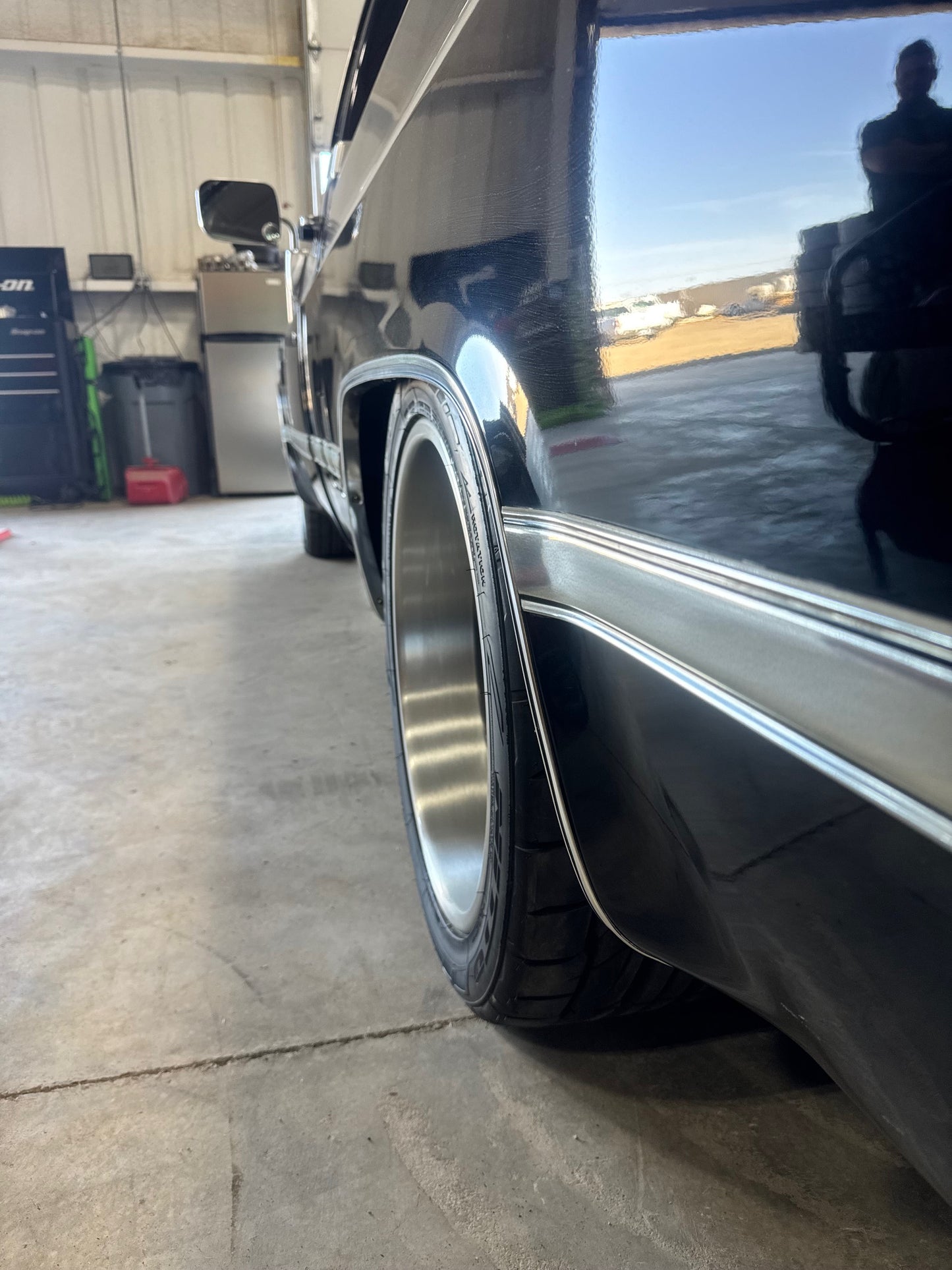 Billet Specialties Tec 9 with tires - 20” Matte Gun Metal center & brushed barrel