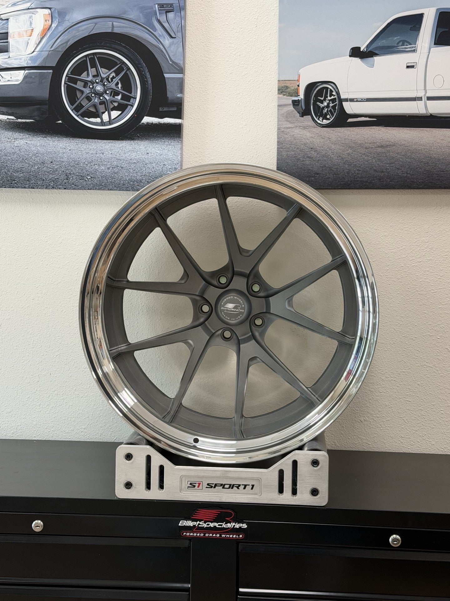 Billet Specialties 22" Prism step lip with Nitto tires, C10 fitment