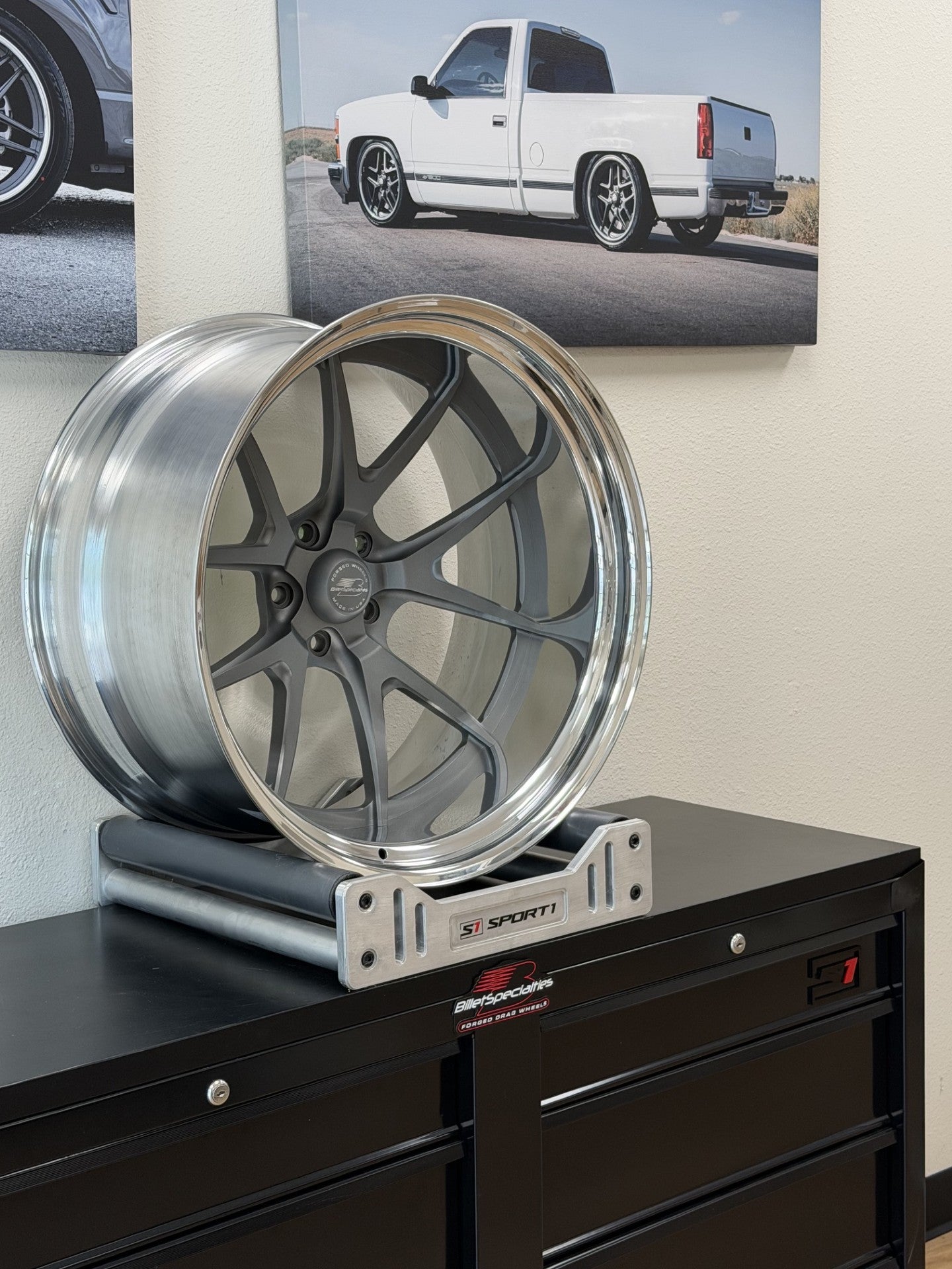 Billet Specialties 22" Prism step lip with Nitto tires, C10 fitment